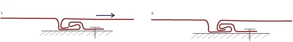 Кріплення наступних панелей софіту