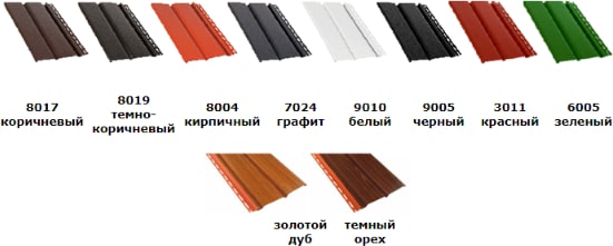 Колірна гамма софітів PD Profil